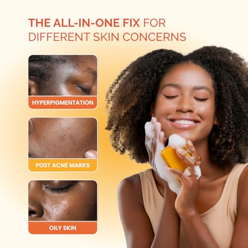 PLANTIFIQUE Kojic Acid and Turmeric Soap for Dark Spots, Lab - Product Imagery