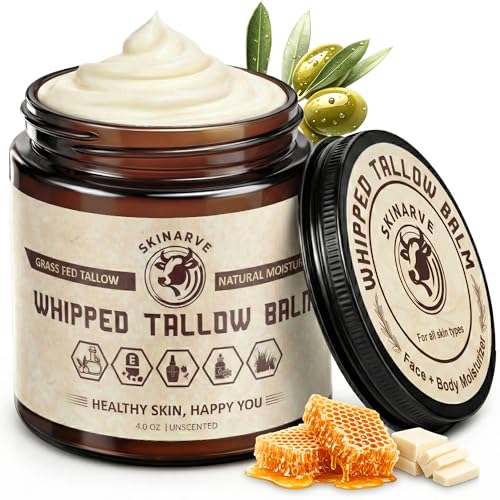 SKINARVE Beef Tallow for Skin 4oz Unscented, Organic Whipped beef - SKINARVE Official Product View 1