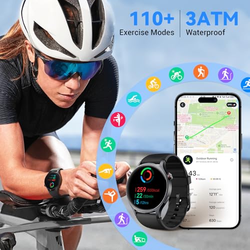 Fitpolo Smart Watch for Men Women,1.3" AMOLED Touchscreen - Product Imagery