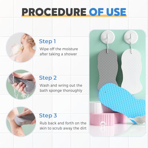 Magic Exfoliating Bath Sponge Body Scrubber, 2025 New Magic - Product Imagery