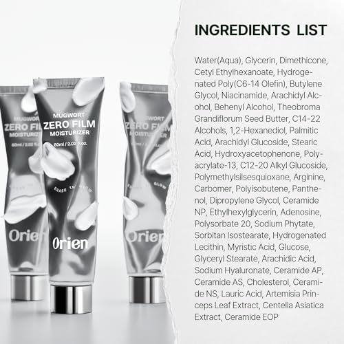 Orien Mugwort Zero Film Moisturizer 60ml Niacinamide 2% - Product Imagery