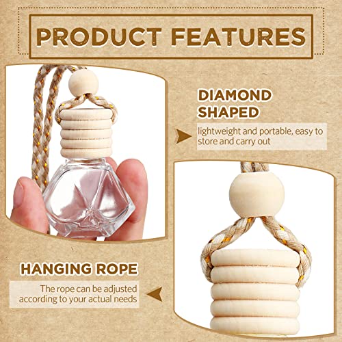 BBTO 50 Pcs Hanging Car Air Freshener Car Diffuser Bottles Empty - Product Imagery