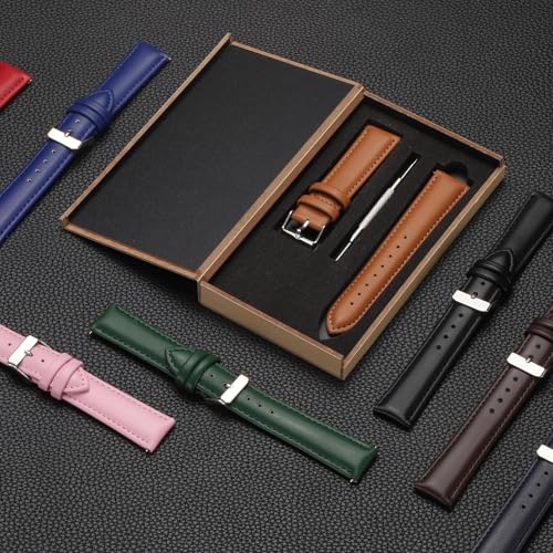 uxcell Leather Watch Bands for Men and Women, Quick Release - Product Imagery