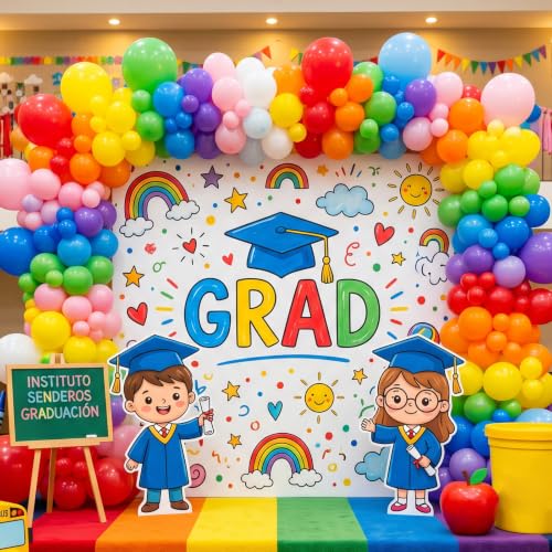 RUBFAC Rainbow Balloons 120pcs Party Balloons for Birthday - Product Imagery