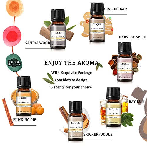 EUQEE 6PCS Spice Autumn Fragrance Oil Set, Scented Oils for - Product Imagery