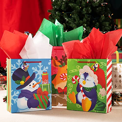 JOYIN 72 Sheets Christmas Tissue Paper Assortment (Red, Green & - Product Imagery
