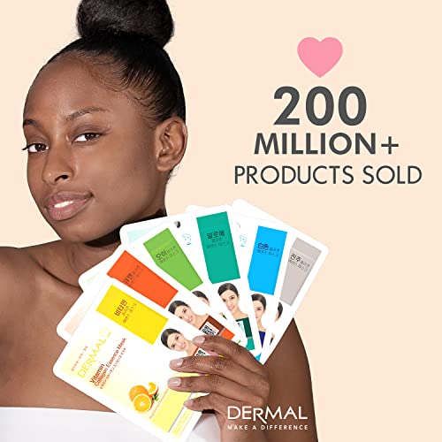 DERMAL 32 Collagen Korean Essence Sheet Mask Variety Pack, A+B - Product Imagery