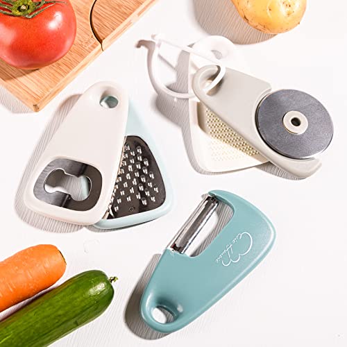 Kitchen Gadgets Set, Stackable for Saving Space, Blue, 5 Pieces - Product Imagery