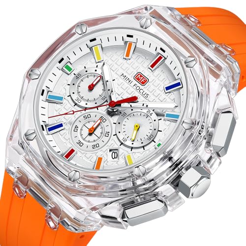MASTOP Men Watches Multifunction Transparent Analog Display - Product Imagery