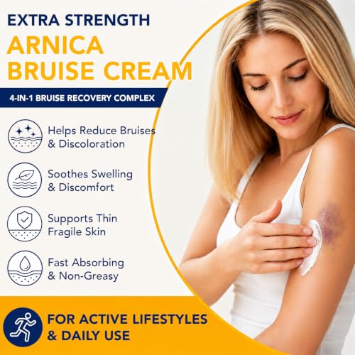 Arnica Bruise Cream with Vitamins K, C & E, Soothing Hydrating - Product Imagery