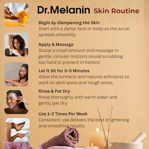 Turmeric Exfoliating Body Scrub for Uneven Skin Tone – Sea Salt - Product Imagery