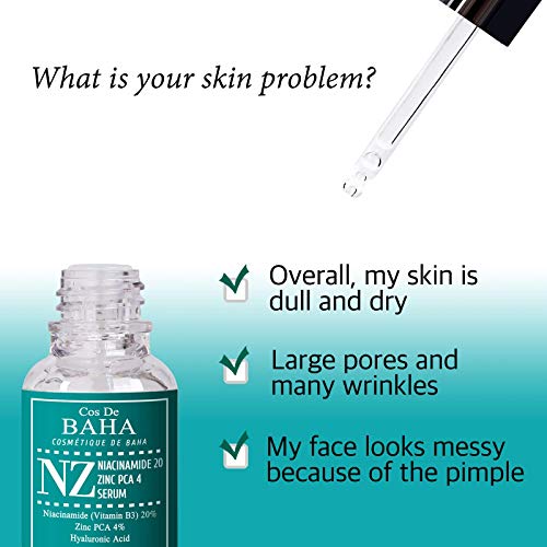 Cos De BAHA Niacinamide 20% + Zinc PCA 4% Serum 1 Fl Oz - Pore - Product Imagery
