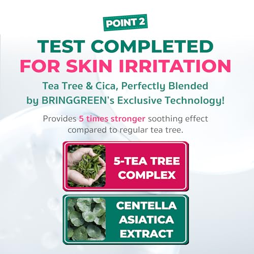 BRING GREEN Tea Tree Cica Soothing Toner Pads 90 Count, - Product Imagery