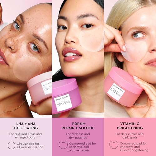 Glow Recipe Toner Pads Kit Trial Set, 12-Piece Korean Toner Pad - Product Imagery