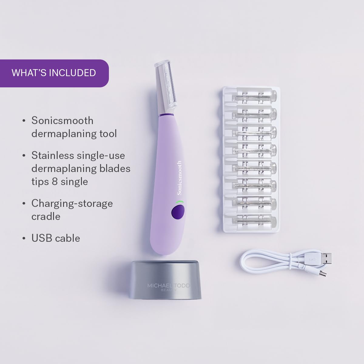 Michael Todd Beauty Sonicsmooth Dermaplane Razor for Women - MICHAEL TODD Official Imagery - 8