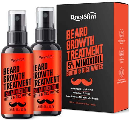 5 Minoxidil Beard Growth Serum for Men 2 Pack Minoxidil Hair - RootStim Official Imagery - 1