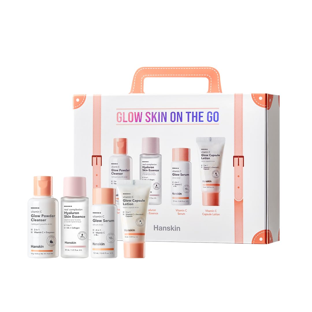 Hanskin Glow Skin On the Go Kit–Brightening &amp; Hydrating Mini - Hanskin