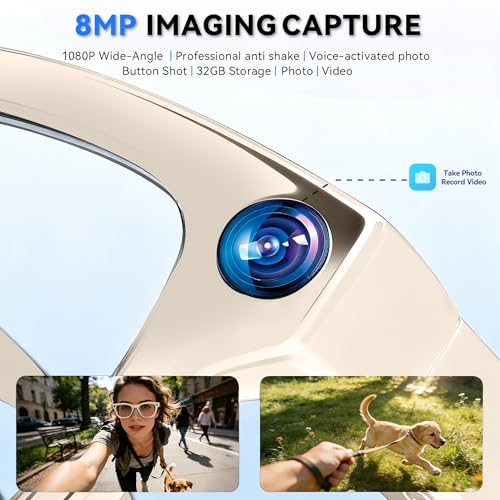 AI Smart Glasses with Camera, 8MP HD Camera Glasses for - Product Imagery