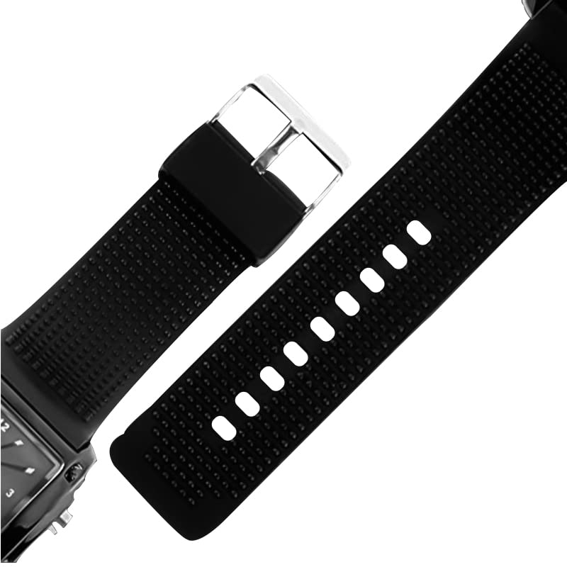 FANMIS Men's Rectangle Analog Digital Sports Watch 50M LED - Product Imagery