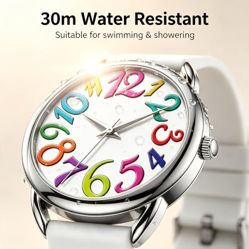 Bisley Watch for Women Big Face Colorful Arabic Numeral Easy to - Product Imagery