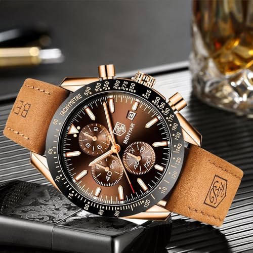 BENYAR Watch for Men Analog Quartz Chronograph Waterproof - Product Imagery
