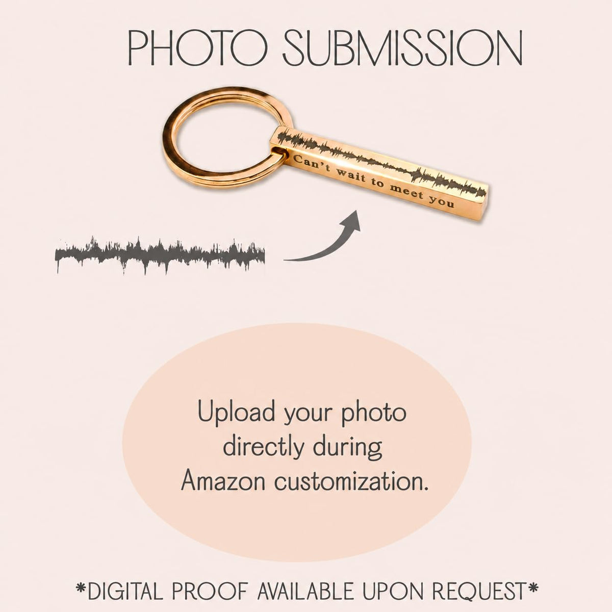 Personalized 3D Bar Keychain with Name Handwriting Photo 4 - Danique Jewelry Official Imagery - 7
