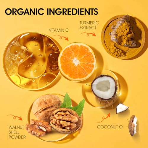 Body Scrub, Turmeric Exfoliating Body Scrub, with Coconut Oil & - Product Imagery