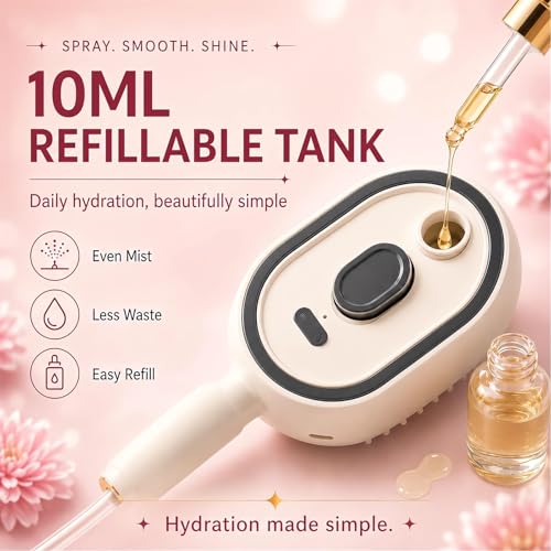 2026 All in One Misting Aqua Detangler Brush Electric Spray Air - Product Imagery