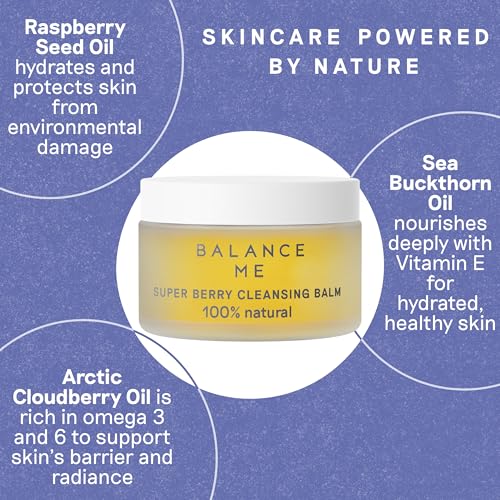 Balance Me Super Berry Face Cleansing Balm, Hydrating Makeup - Product Imagery
