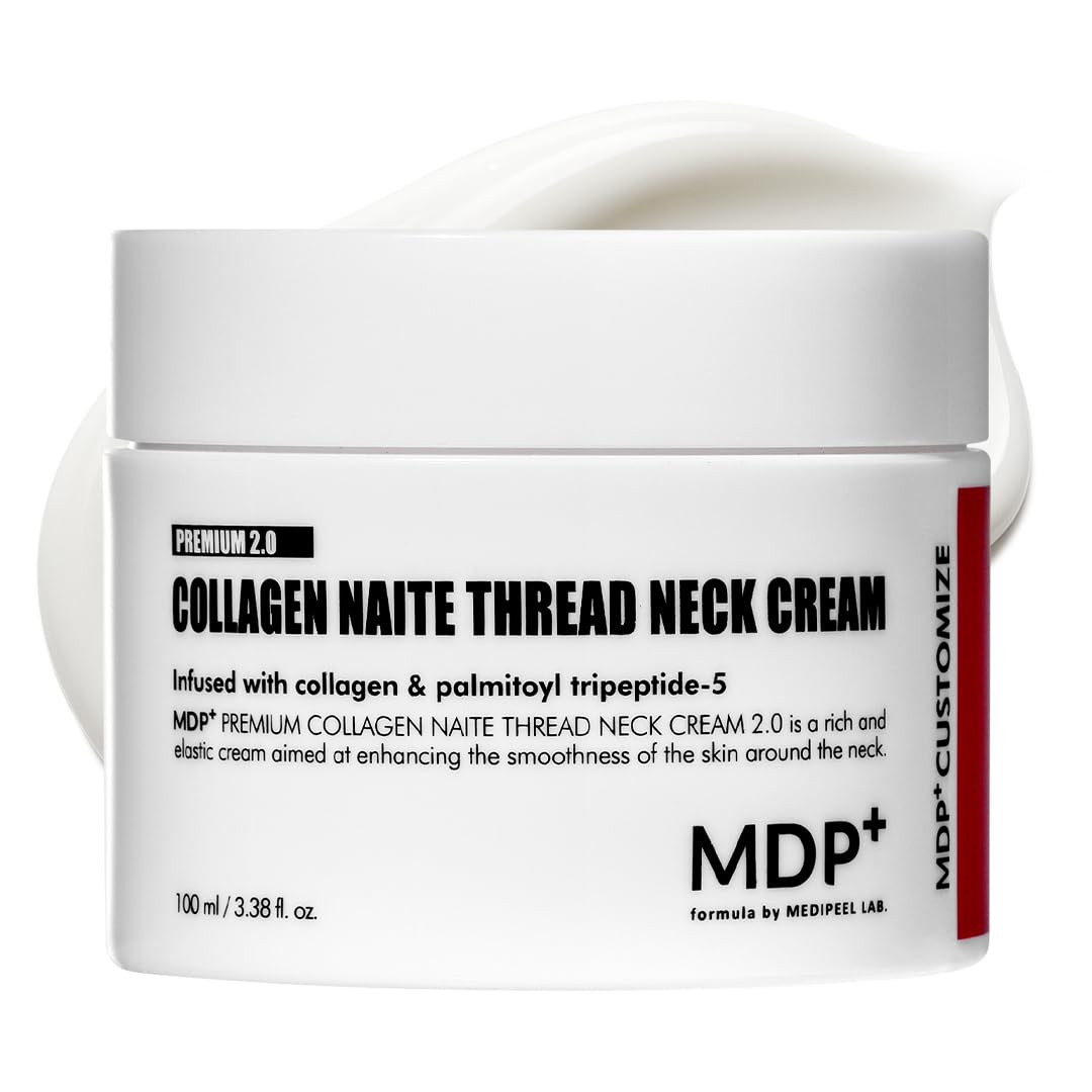 MDP+ Premium Collagen Naite Thread Neck Cream 2.0 | Skin Tightening, Firming, 3.38oz/100ml, Anti-Aging, Moisturizer Face Cream, Neck & Décolleté Wrinkles, Soft Smooth Skin - MDP Official Product View 2