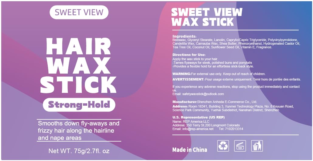 SWEET VIEW Hair Wax Stick & Slick Back Brush - SWEET VIEW Official Product View 9