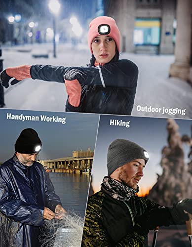 MELASA Unisex Beanie with The Light Hands Free Winter Beanie - Product Imagery