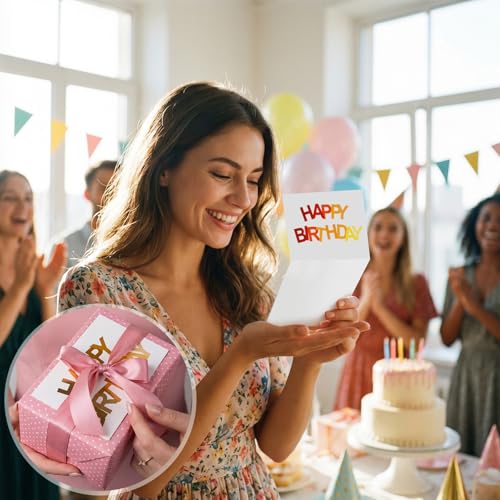 Gueevin 200 Pcs Happy Birthday Cards Bulk with Envelopes & - Product Imagery