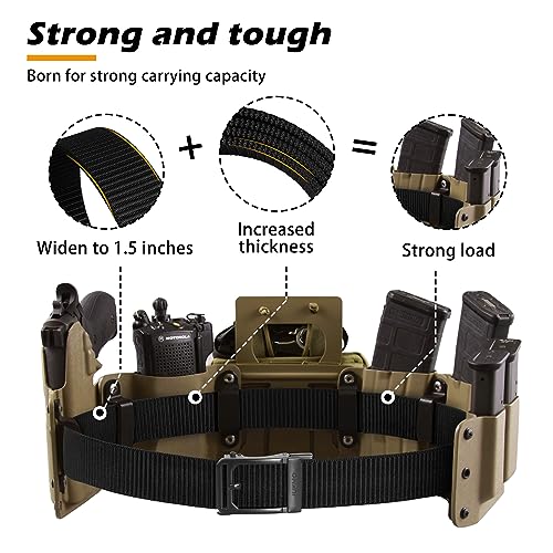 JUKMO Men's 1.5" Ratchet Nylon Tactical Work Belt - Product Imagery