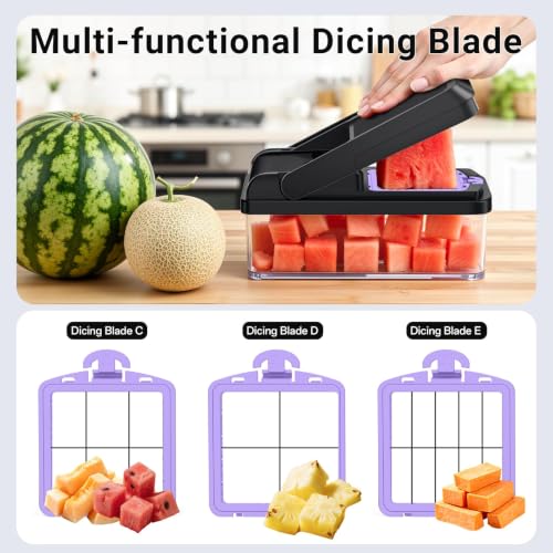 15-in-1 Vegetable Chopper with 10 Blades, Food Veggie Cutter, - Product Imagery