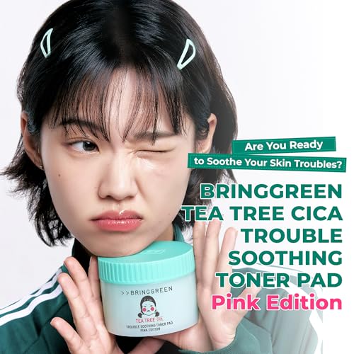BRING GREEN Tea Tree Cica Soothing Toner Pads 90 Count, - Product Imagery