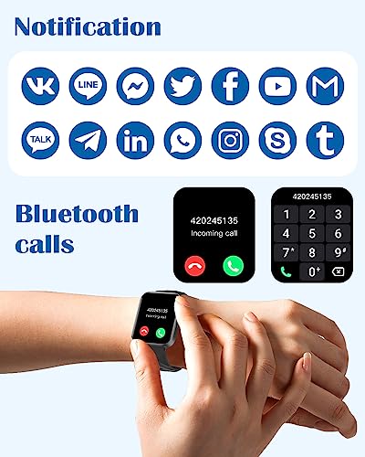 RUIMEN Smart Watches for Men Women, Bluetooth Calls, Fitness - Product Imagery