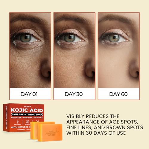 MONIER Kojic Acid Soap - Dark Spot Remover Soap Bars - with - Product Imagery