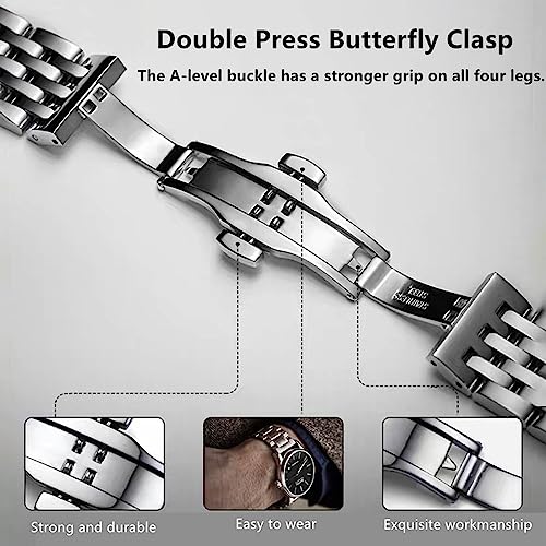 Stainless Steel Watch Band 14mm 15mm 16mm 17mm 18mm 19mm 21mm - Product Imagery