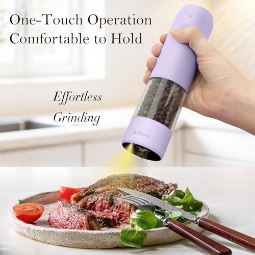 Ultrean Pepper Grinder, Rechargeable Salt and Pepper Grinder - Product Imagery