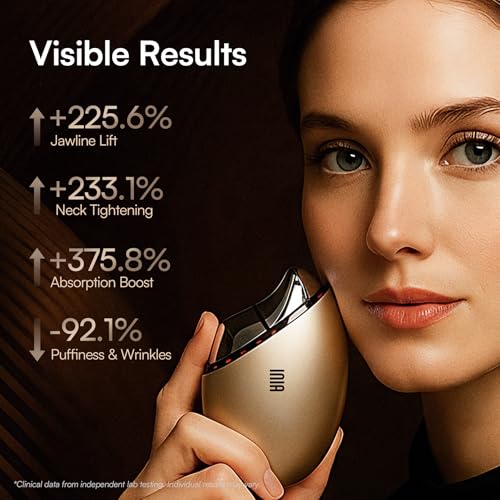 INIA 7-in-1 Red Light Therapy for Face and Neck Gua Sha Facial - Product Imagery