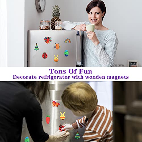 DIY Wooden Magnet 36 Art Craft Supplies Painting Kit for Kids - Product Imagery