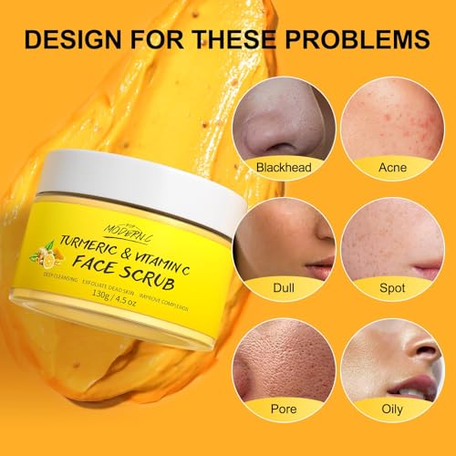 Vitamin C Turmeric Face Scrub Facial Scrub Exfoliating Dark Spot - Product Imagery
