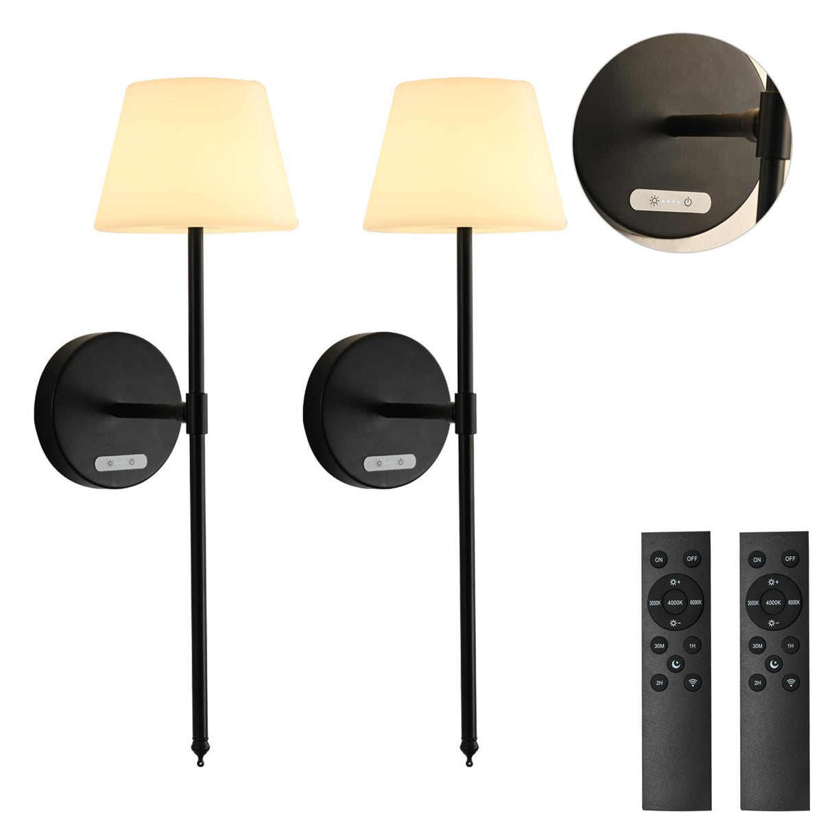 wall Light sconces Battery Operated Wireless Rechargeable - Mywellian Official Imagery - 1