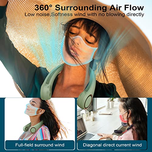 CIVPOWER Neck Fan: Portable Personal Neck Cooling Rechargeable - Product Imagery