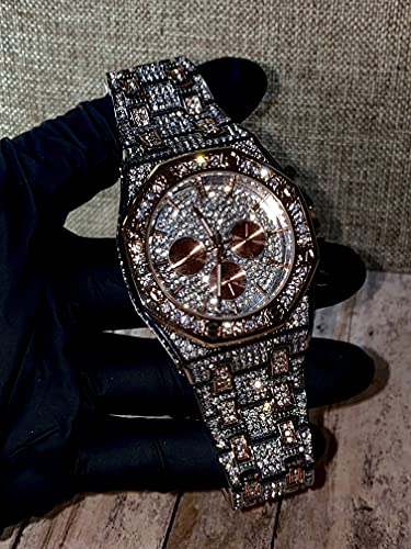 Men's Women Hexagonal 2 Tone Silver Dial Wrist Band Luxury - Product Imagery