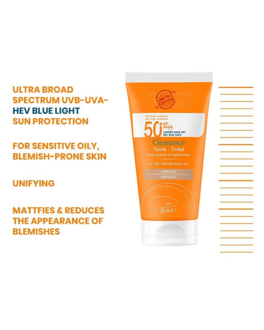 Clean Solaire Tinted SPF 50 Facial Sunscreen For Face and - Premium Selection Official Imagery - 3