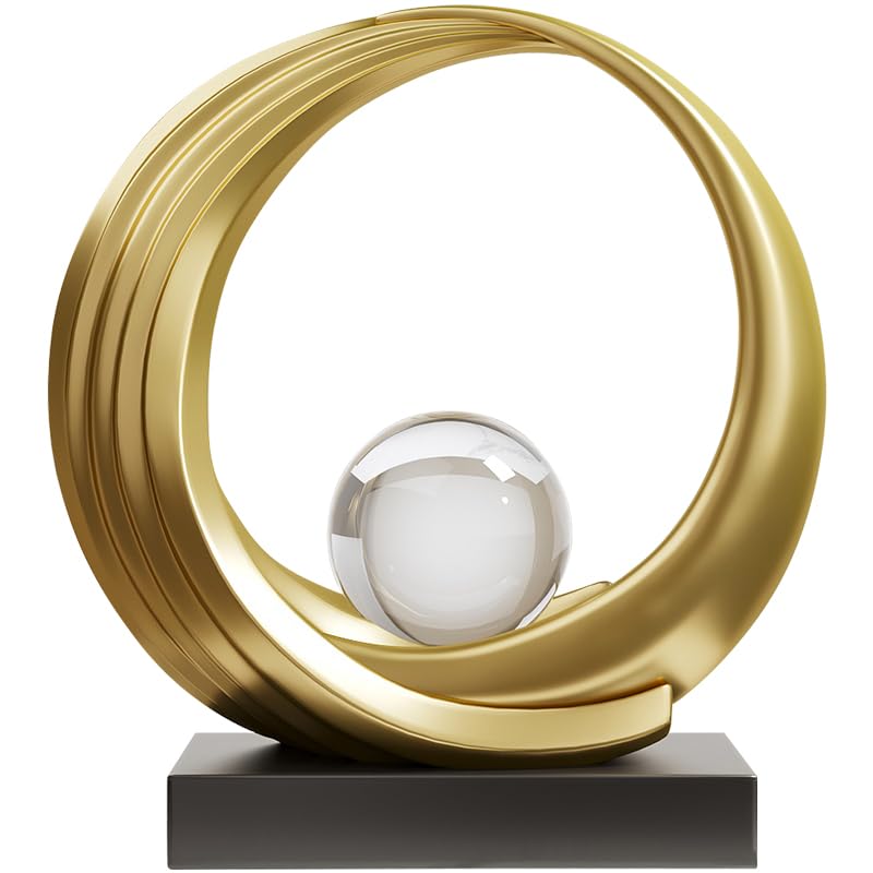 Golden Wave Resin Origami Statue Modern Abstract Home - XYQXYQ Official Imagery - 1