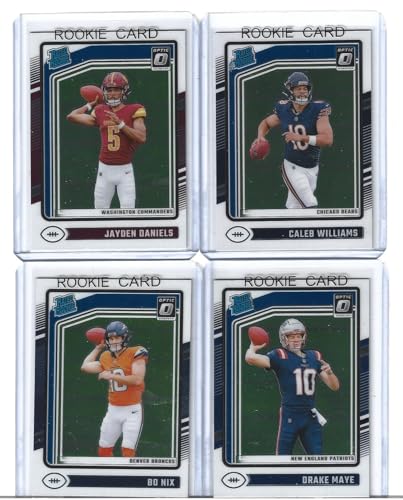 2024 Donruss Optic Football 4 Card Rookie Lot - Product Imagery