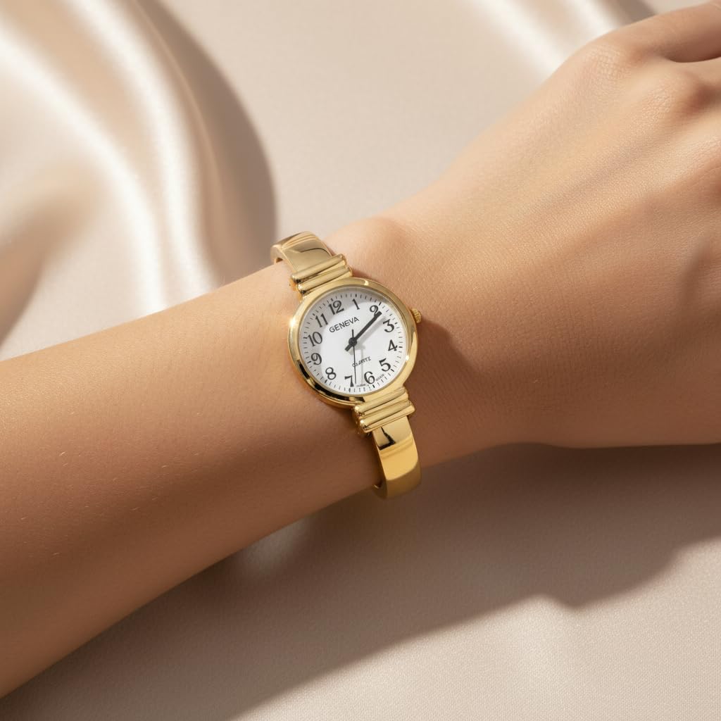 Original Mother of Pearl Cuff Bracelet Watch for Women with - Blekon Official Imagery - 6